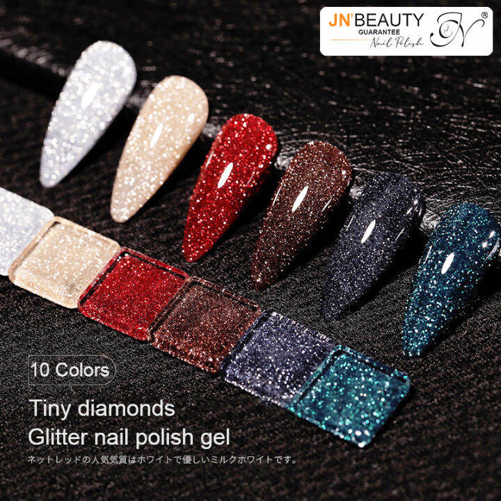 Glitter Nail Polish Gel Reflective Effect Sparkling Soak Off Gel Semi Permanent For Manicure 9799