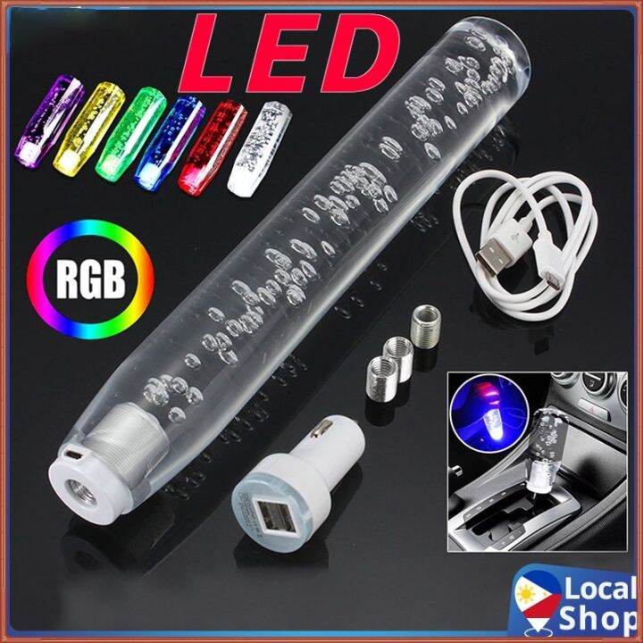 Car Gear Shift Knob Handle Extender Manual Shifter Stick Lever With USB