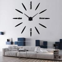 ZZOOI Frameless 3D Mirror Wall Clock Wall Sticker DIY Creative Home Decoration Punch-Free Living Room Bedroom Decoration Accessories