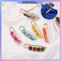 SUNYMALL ไข่มุก เข็มกลัด กระโปรง ขนาดเอว เข็มหมุด ลูกปัดสี เครื่องประดับ เข็มหมุด นางสาว สาว กระเป๋าเป้สะพายหลัง ยีนส์ เข็มกลัด