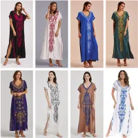 --D0512 Europe and the United States hot style cotton embroidered beach blouse robes embroidery dress beach bikini is prevented bask in unlined upper garment to 20 color