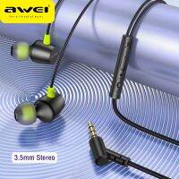 [Feida Digital Store] Awei L5 3.5มม. มือถือหูฟังแบบมีสายจัดส่งฟรีในหูกีฬาหูฟังมินิสเตอริโอหูฟังถักสายไมโครโฟนหูฟัง