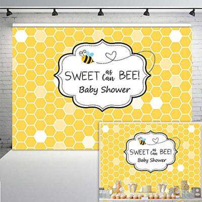 【♘COD Free Cas♘】 liangdaos296 Neoback Sweet As Can Bee Baby Shower Background รังผึ้งที่นอนเด็กทารกพื้นหลังของภาพบัมเบิ้ลบี