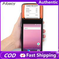 Aibecy เครื่องอ่านพิกัดอัจฉริยะมือถือเครื่องพิมพ์ใบเสร็จ POS แอนดรอยด์7.1อ่านได้1D 2D บาร์โค้ดพร้อม5.0หน้าจอสัมผัสรองรับกล้อง4G Wi-Fi BT GPS สำหรับร้านอาหารร้านค้าปลีกซูเปอร์มาร์เก็ต