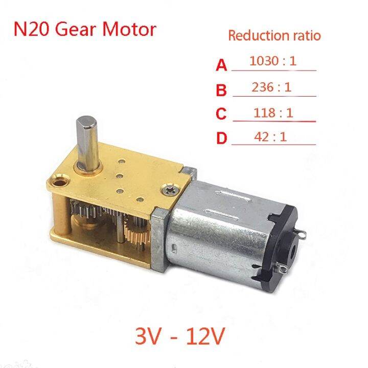 new-hot-chexiuhua-มอเตอร์เกียร์หนอน-n20ขนาดเล็ก-dc3v-6v-12v-ขนาดเล็ก4rpm-380rpm-ความเร็วต่ำแรงบิดสูงชุดควบคุมแขนกลหุ่นยนต์เครื่องยนต์เพลาเดียว-คู่