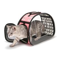 ❐⊕△ Transparent Pet Cat Dog Carrier Bag Space Capsule Foldable Breathable Pet Travel Bag Outdoor Backpack Travel Carrying Handbag