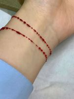 Handmade fishing line blood drop choker bracelet gothic punk red blood bracelet chain bracelet