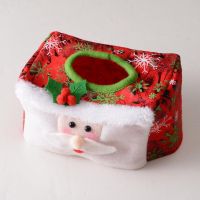 【LZ】☃  Christmas Decorative Tissue Paper Red Green Santa Claus Paper Sets Toilet Paper Bag Christmas Party Decor Home Desktop Decor