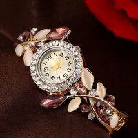 Fashion Women’s Colorful Gem Diamond Crystal Hollow celet Quartz Wristwatches