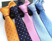 2022โพลีเอสเตอร์ผ้าไหมสีต่างๆ Polka Dot Tie Dot Men S Tie