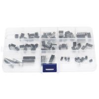 85 Pieces 10 Types Integrated Circuit Chip Assortment Kit, DIP IC Socket Set for Opamp Single Precision Timer Pwm