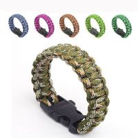 1pc 24.5cm Core Outdoor Camping 550 Paracord Cord Emergency Survival Rope with Whistle Tools