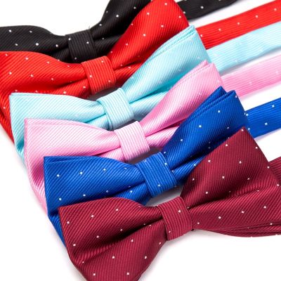 Men Bowtie Fashion Butterfly Gravata Party Wedding Bow Tie for Boys Girls Candy Color Dot Pattern Bowknot Accessories Necktie