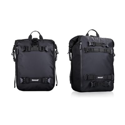 2x Rhinowalk Pannier Bag Bicycle Waterproof Motorbike Bag MTB Road Rear Rack Cycling Rear Seat Bag 10L/20L(Black)