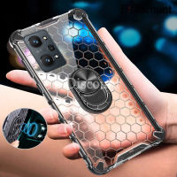 กระเป๋าใส่ของแหวนกันกระแทกสำหรับ Realme GT NEO 2 Mobile เคสโทรศัพท์เคสโทรศัพท์ใสรังผึ้งสำหรับ Realme GT NEO2 เคส