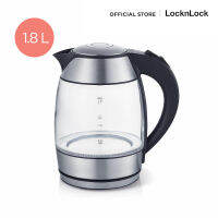 LocknLock กาน้ำร้อนแก้วแบบใส ทนความร้อน Borosilicate Glass ร้อนเร็ว กำลังไฟ 2220 วัตต์ ความจุ 1.8L รุ่น EJK418SLV