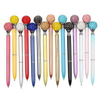 15PCSLOT Kawaii Crystal Round Ballpoint pen Colorful 15 colors BlackBlue Refill Creative Novel Student Gift&amp;Office Stationery