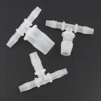 Wholesale 100pcs 6mm To 4-20mm PP Reducing Tee Connectors Aquarium Tank Air Pump Fittings Micro Irrigation Pagoda Hose Joints Watering Systems  Garden