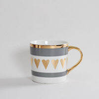 Best Fine Flawless Ceramic Coffee Cups and Mugs Gold Painting Porcelain Water Mug para cafe Amoureux Love Gift Drinkware Tools