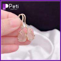 PETI JEWELLERY 3pair ง่ายๆ เจ้าอารมณ์เจ้าแม่ สำหรับผู้หญิง โอปอล ต่างหูดอกทิวลิป เพนดิเอนเทน หินกึ่งล้ำค่า ต่างหูรูปดอกไม้