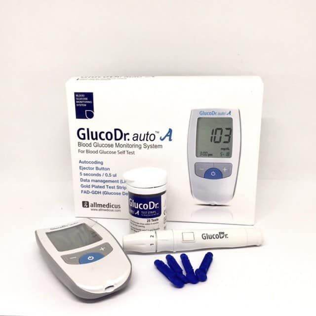 Gluco Dr Auto Blood Glucose Monitoring Meter Starter Kit FOC 25s TEST