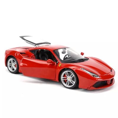 โมเดลรถแข่ง Bburago Ferrari 488TGB อัตราส่วน 1:24 จำลองเหมือนจริง ผลิตจากโลหะผสม Diecast Model