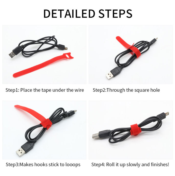 50pcs-reusable-cable-tie-with-adjustable-wire-data-cable-storage-cable-management-belt-plant-strap-nylon-belt-velcro-furniture