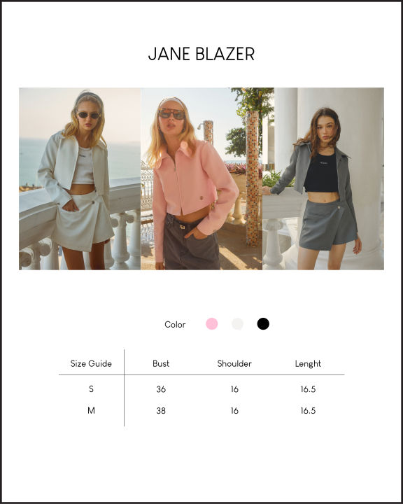 daily-squad-jane-blazer-เสื้อคลุมซิปหน้า-แพทเทินดีใส่สวย-ดีเทลเกร๋ซิปหน้า-แต่งโลโก้อะไหล่โลหะ