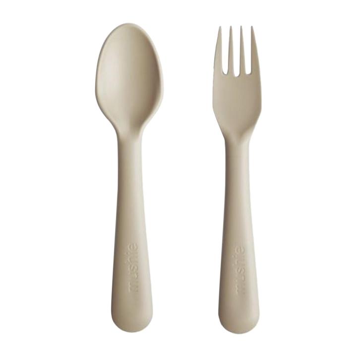 Mushie Baby Dinnerware Fork and Spoon Set