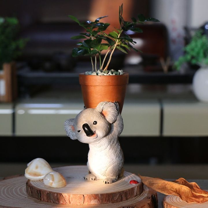 resin-desktop-koala-flower-pot-decorative-resin-koala-statue-succulent-pot-plant-container-animal-planter-pot-garden-decoration