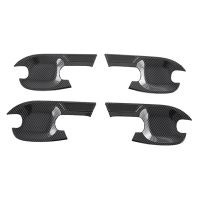 4Pcs Car Outer Door Handle Bowl Trim Cover for ISUZU D-MAX 2019-2023 Door Bowl Decor Sticker Exterior Accessories Carbon