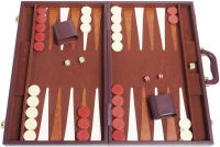 Middleton Games Tournament Backgammon Set - 21 in. - Classic Brown