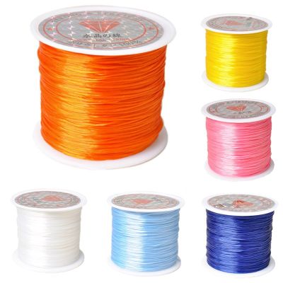 50Meters/Roll Elastic Beading Cord Colour Mixed Stretch Thread String Bracelet Necklace Nylon Cord For DIY Jewelry Making