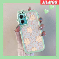 เคส JIUMOO สำหรับ Xiaomi Redmi 10 5G Redmi Note 11E 5G Redmi 11 Prime 5G เคสแบบเต็มหน้าจอรูปกระต่ายน่ารักความคิดสร้างสรรค์เคสนิ่มสำหรับเลนส์ซิลิโคนใสกันกระแทกแบบใสง่ายเคสป้องกัน