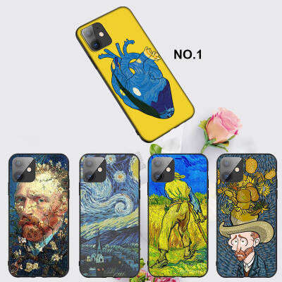 Casing หรับ iPhone 14 13 11 Pro Max 11 Mini 8+ 8 Plus EL115 Van Gogh painting Pattern Phone เคสโทรศัพท์ อ่อนนุ่ม TPU Shockproof Black ปก