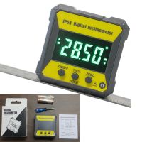 Precision Digital Inclinometer IP54 Waterproof LCD Backlight Magnetic Electronic Angle Finder Protractor Bevel Level Box Tester