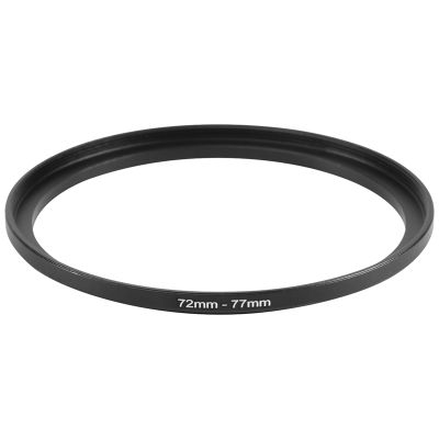 72mm-77mm Camera Lens Step Up Filter Black Metal Adapter Ring