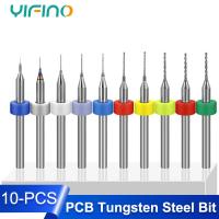 YIFINO 10PCS/Set PCB Tungsten Steel Carbide Fried Twists Bit Print Circuit Board CNC Drill Miniature Engraving Fixed Shank Drill