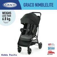 Graco Nimblelite - Studio รถเข็นเด็ก มาพร้อมบาร์กันตก ที่สามารถเป็นถาดวางอาหาร มีน้ำหนักเบาเพียง  7.7 กิโลกรัม สี Studio