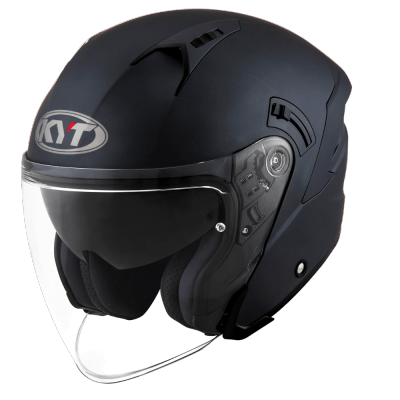 ⚡️ KYT - NF J ⚡️[Open Face] KYT Helmet NF J Plain Antracite -  🔺  น้ำหนัก 1,450 +/- 50g. 🔺 มีระบบ Sun visor แว่นกันแดดในตัว