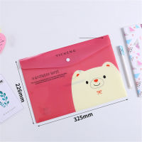 File Holder Cute Cartoon File Bag PVC Folder Pen Box Snap Button PVC Folder Pen Box A4 File Bag