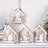 【ร้อน】ตกแต่งคริสต์มาส WoodenSnow ฉากตกแต่งของขวัญ Navidad