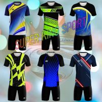 ✈✐ PRIA Super KING SPORT Sportswear Printing Badminton Ball Volleyball Futsal Sports Shirt Sports Costume Adult Training Clothes Team Shirt Ping Pong Ball Table Tennis Men Women