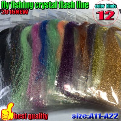 【CC】 fly crystal line 12color  lure tying thread 12bag/lot length is 30CM
