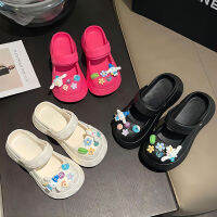 Sanrio Crocs Hello Cinnamoroll รองเท้าแตะสำหรับหญิงสาว Kawaii Flip-Flops รองเท้าแตะฤดูร้อนสวนรองเท้าชายหาดสำหรับ Girl