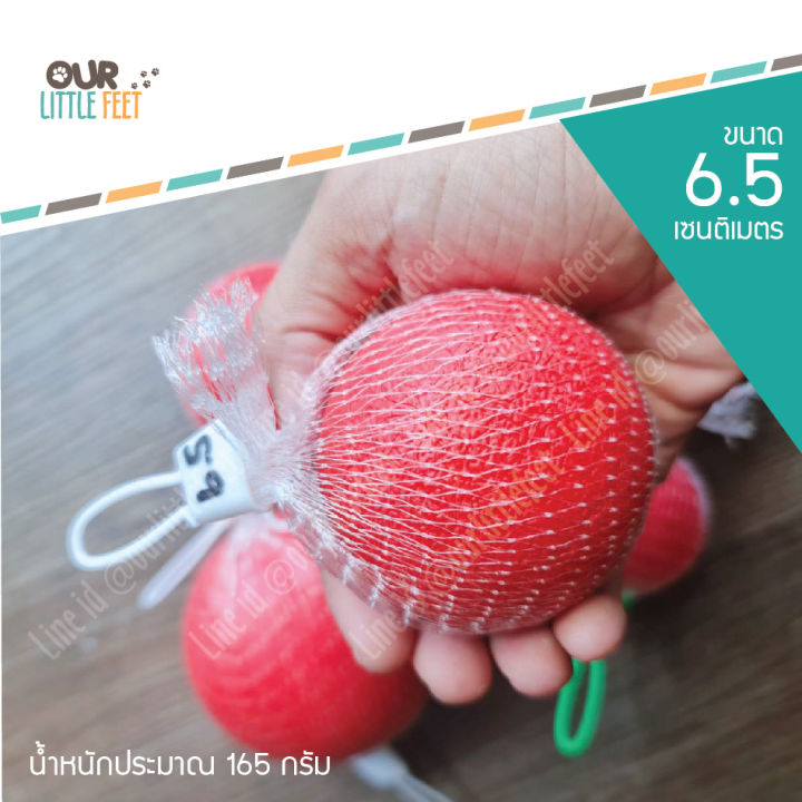 ลูกบอลหมา-สำหรับกัด-ยางตันผิวส้ม-ทนทาน