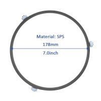 จานหมุนด้านในจานถาดที่ค้ำหมุนได้ทำจากสแตนเลสชิ้นส่วนเตาไมโครเวฟทั่วไป