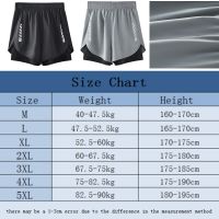 +【‘ Men Outdoor Sports Running Shorts Quick Dry Fitness Double Layer Short Pants For Sport Training Gym Bodybuilding Ice Silk Shorts