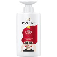 LeeMart แชมพู แพนทีน Pantene 380ML ยาสระผม แพนทีล ทำความสะอาดเส้นผม แพนทิน สูตร ลองสตรอง สีแดง ขนาด 380 มล.