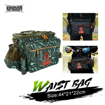 Kingdom Waist Shoulder Fishing Bags 9L 681g Multifunctional lure Baits or  reel Fishing tackle Bag Waterproof Nylon Outdoor bags